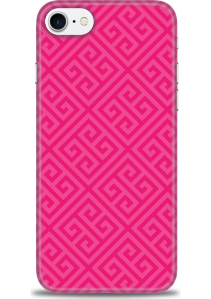Apple iPhone Se 2020 Kılıf Hd Baskılı - Pembe Mozaik