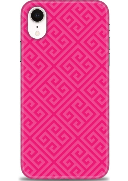 iPhone Xr Kılıf Hd Baskılı - Pembe Mozaik