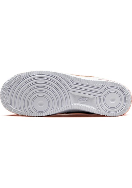 Air Force 1 '07 Jumbo Swoosh Leather Deri Erkek Spor Ayakkabı Beyaz Turuncu