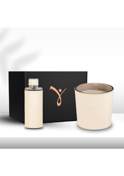 Deri Umut Bej Mum 1000 gr & Kolonya 250 ml Hediye Seti