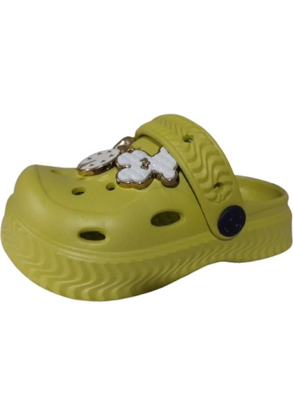 Bebek Çocuk Yeşil Renkli Taşlı-Bahçe-Havuz-Kreş Gündelik Kaymaz Ortopedik Sandalet Terlik modelleri