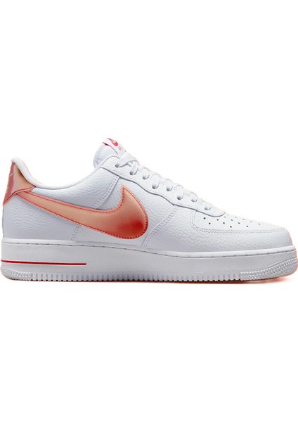 Air Force 1 '07 Jumbo Swoosh Leather Deri Erkek Spor Ayakkabı Beyaz Turuncu