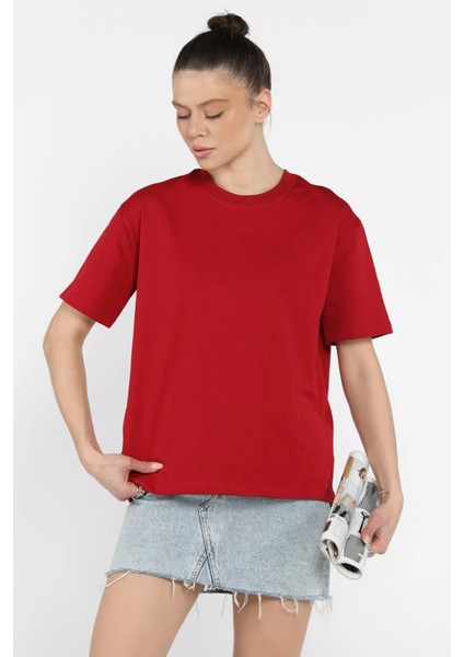 Bisiklet Yaka Kadın Basic Tişört fiyatları