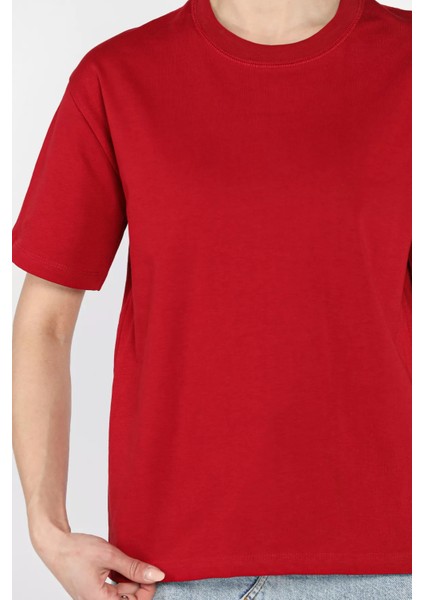 Bisiklet Yaka Kadın Basic Tişört fırsatları