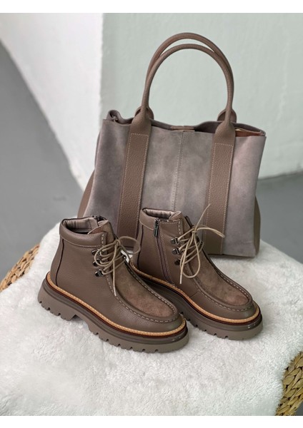 Liora Vizon Deri Bağcıklı Kadın Bot indirimleri