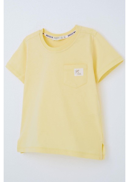 Erkek Çocuk Tişört Cool Yazı Armalı Cepli 1.5-5 Yaş, Sarı modelleri