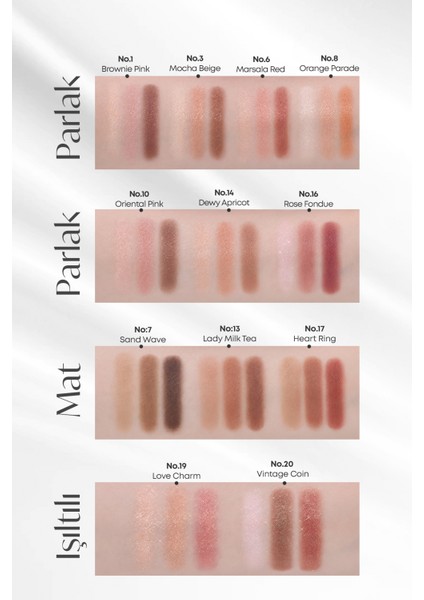 Yumuşak Dokulu, Dökülme Yapmayan 3 Renkli Göz Farı Triple Shadow (No.14 Dewy Apricot)
