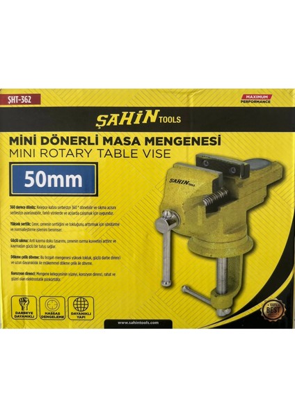 Tools Mini Dönerli Masa Mengenesi 50 mm