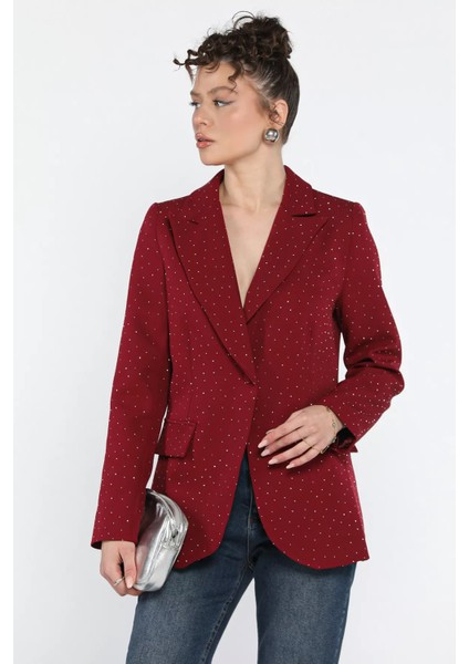 Taş Detaylı Kadın Tarz Blazer Ceket