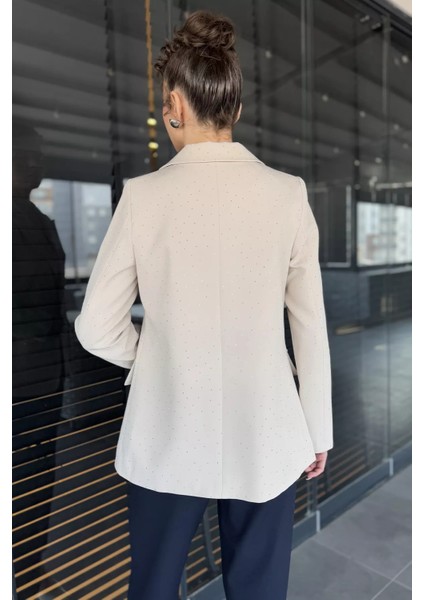 Taş Detaylı Kadın Tarz Blazer Ceket