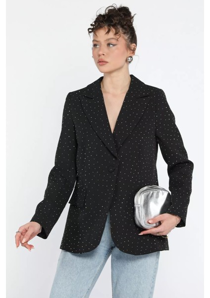 Taş Detaylı Kadın Tarz Blazer Ceket