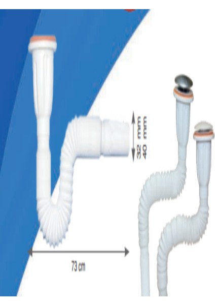 Körüklü Lavabo Sifonu Plastik