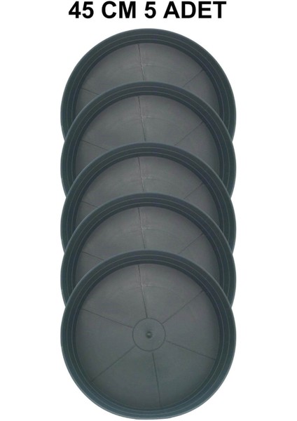 Yuvarlak Yeşil Saksı Altlığı 45 cm 5 Adet