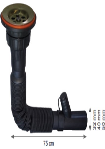 Rekorlu Eko Lüx Körüklü Lavabo Sifonu