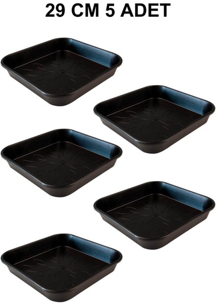 Kare Saksı Altlığı 29 cm 5 Adet