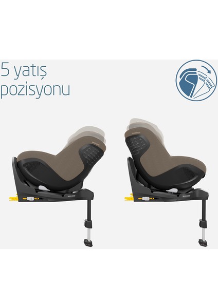 Mica 360 Pro I-Size Dünyanın Ilk Kızaklı, Araç Dışına Çıkabilen Adac'lı Isofix'li 360 Dönebilir Yatabilir 0-18 kg Bebek Oto Koltuğu Authentic Truffle