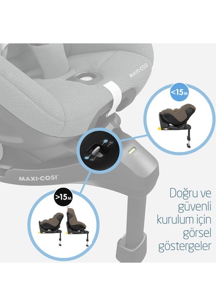 Mica 360 Pro I-Size Dünyanın Ilk Kızaklı, Araç Dışına Çıkabilen Adac'lı Isofix'li 360 Dönebilir Yatabilir 0-18 kg Bebek Oto Koltuğu Authentic Truffle