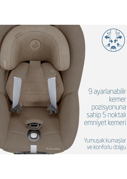Mica 360 Pro I-Size Dünyanın Ilk Kızaklı, Araç Dışına Çıkabilen Adac'lı Isofix'li 360 Dönebilir Yatabilir 0-18 kg Bebek Oto Koltuğu Authentic Truffle