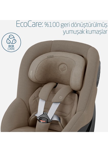 Mica 360 Pro I-Size Dünyanın Ilk Kızaklı, Araç Dışına Çıkabilen Adac'lı Isofix'li 360 Dönebilir Yatabilir 0-18 kg Bebek Oto Koltuğu Authentic Truffle