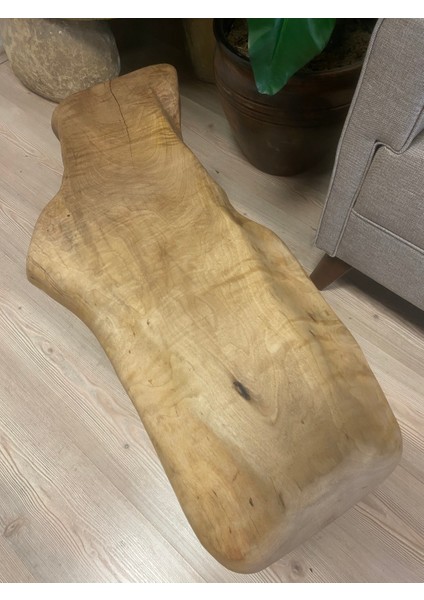 2180049 Ceviz El Yapımı Kütük Orta Sehpa 81,5 x 34, Yükseklik:47