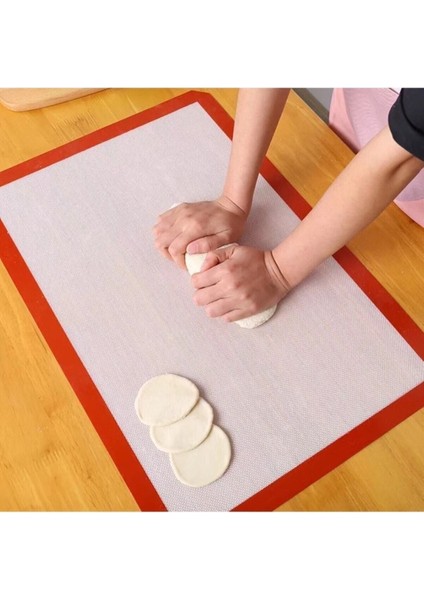 Kek Börek Pişirme Hamur Açma Matı 2 Adet Silikon Yıkanabilir Kendinden Yağlı Fırınlanabilir 30X40 cm modelleri