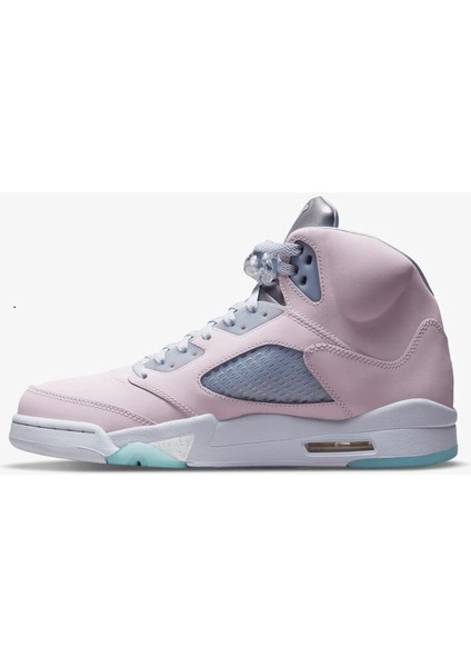 Air Jordan 5 Retro Se Leather Sneaker Hakiki Deri Bilekli Reflektörlü Günlük Spor Ayakkabı Pembe