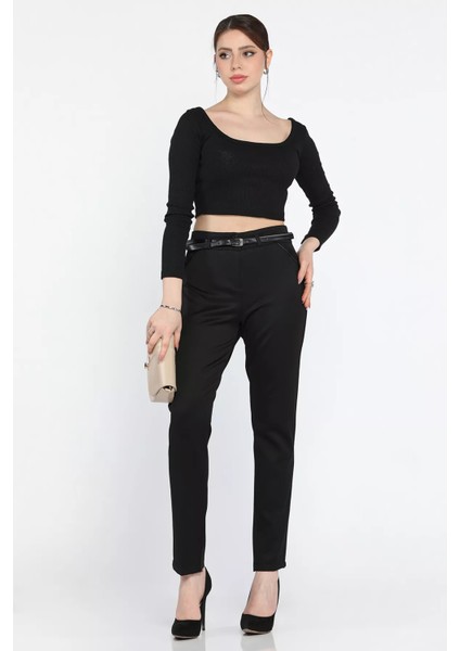 Büyük Beden Kadın Kemerli Kumaş Pantolon fiyatları