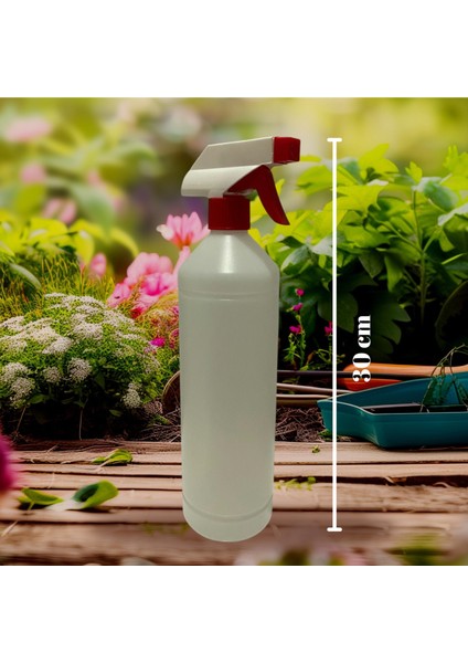 Fısfıslı (Püskürtücülü) Plastik İçi Boş Şişe 1 Litre Çiçek Sulama, Banyo ve Mutfak Için