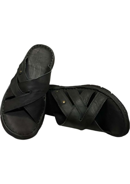 Kr.91 Anatomik Taban Örgülü Içi Dışı Deri Erkek Terlik fiyatları