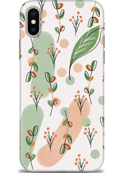 Apple iPhone x Kılıf Hd Baskılı - Flower Pattern