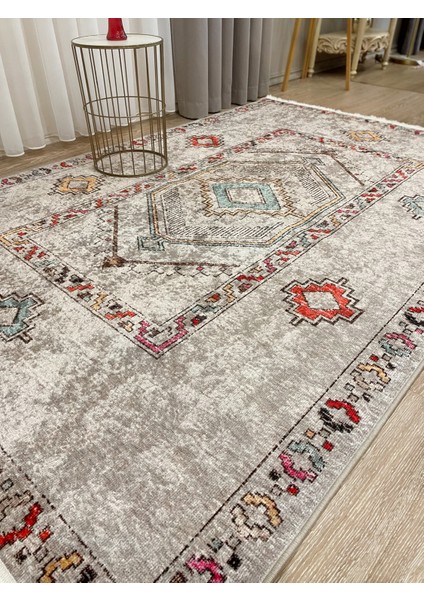 Bej Renk Etnik Kilim Desen Yolluk Kaymaz Taban Halı fiyatları