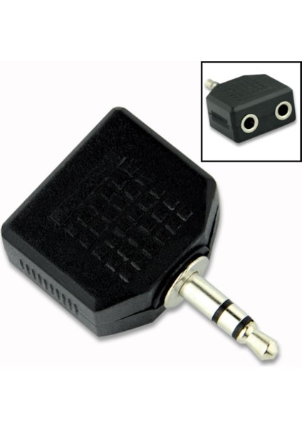 3.5 Mm. Jack To 2 Dişi 3.5 Mm. Çevirici Qtop Q-402