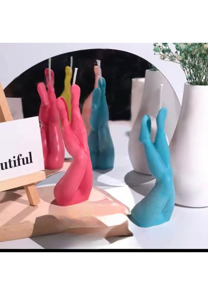 Dekoratif Hediyelik Bacakşeklinde Mum