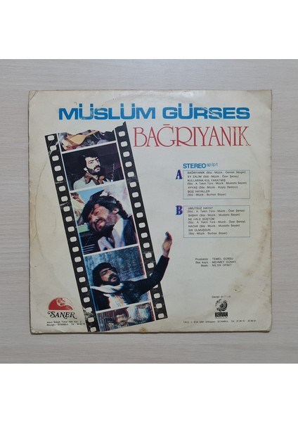 Müslüm Gürses - Bağrıyanık - 1979 - Dönem Baskı Plak - Longplay - Lp