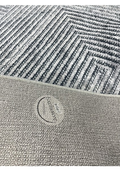 Gri Renk Geometrik Desen Yolluk Kaymaz Taban Halı fırsatları