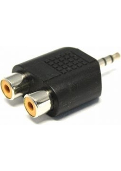 3.5 Mm. Jack To 2 Dişi Rca Çevirici Qtop Q-728
