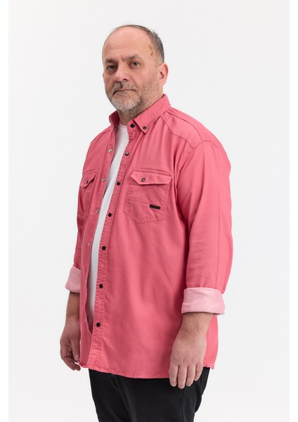 Erkek Slim Fit Dar Kalıp Likralı Kot Gömlek