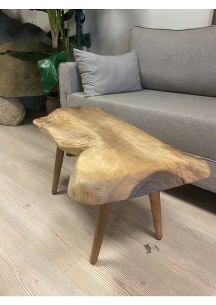 2180050 Ceviz El Yapımı Kütük Orta Sehpa 79 x 45, Yükseklik:46
