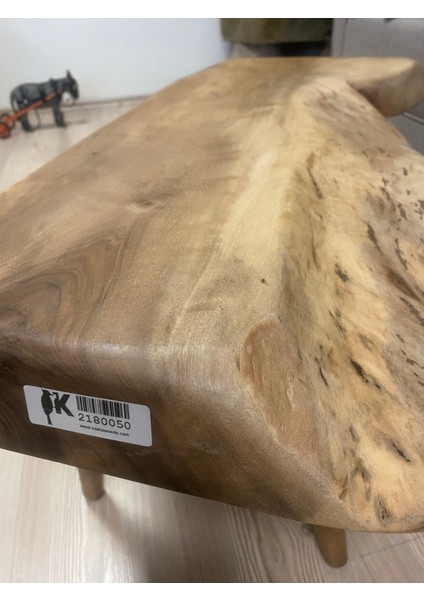 2180050 Ceviz El Yapımı Kütük Orta Sehpa 79 x 45, Yükseklik:46