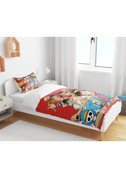 One Piece Anime 3D Dijital Baskılı Tek Kişilik Nevresim Takımı Onepiece Anime modelleri