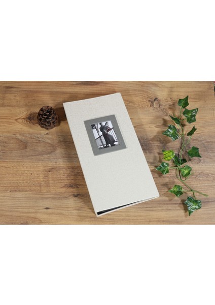 10x15 cm 300'lük Koton Desenli Lüks Fotoğraf Albümü (Krem) fiyatları