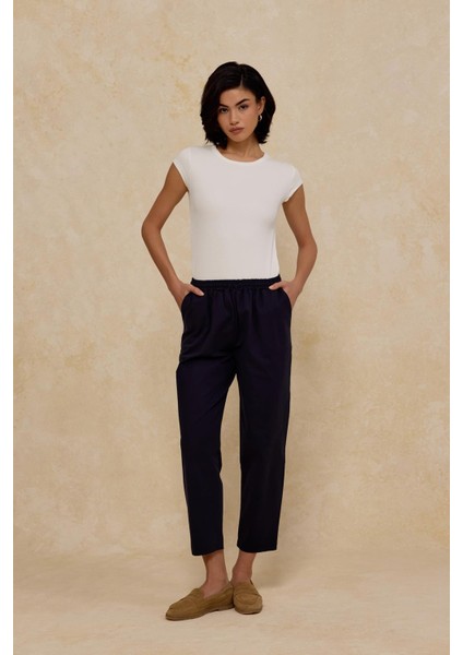 Ithal Polyviscon Kumaş Jogger Pantolon Siyah