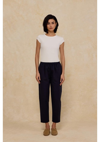 Ithal Polyviscon Kumaş Jogger Pantolon Siyah