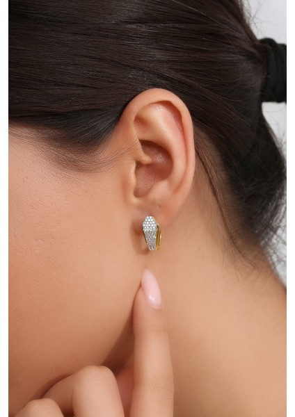 Kadın 925 Ayar Gümüş Zirkon Taşlı Küpe fiyatları