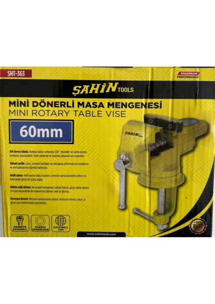 Tools Mini Dönerli Masa Mengenesi 60 mm