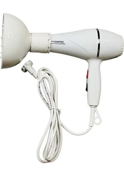 TR-501 + Beyaz Renkli Vigo Başlıklı Profesyonel Saç Kurutma ve Fön Makinesi