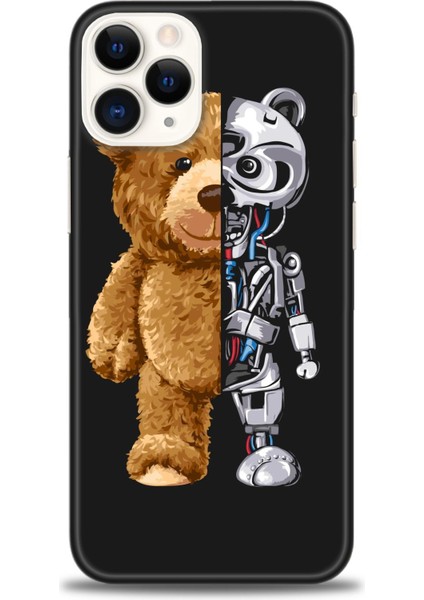 iPhone 12 Pro Max Kılıf Hd Baskılı - Ayı ve Iskeleti