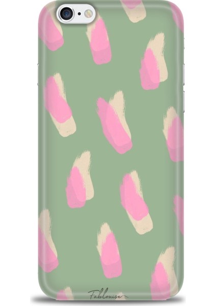 Apple iPhone 6 Kılıf Hd Baskılı - Pembe Krem