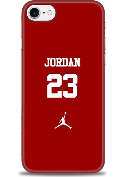iPhone 8 Kılıf Hd Baskılı - Jordan Kırmızı