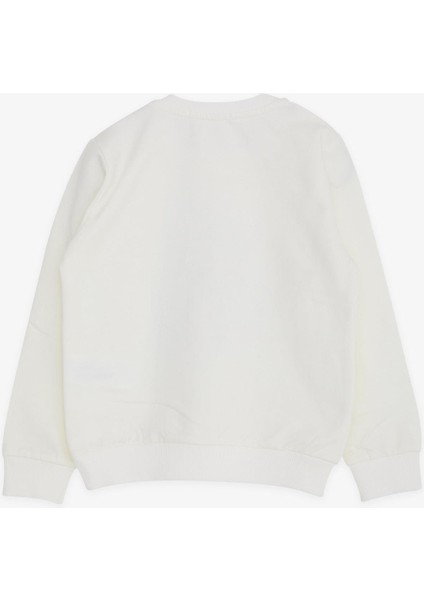 Kız Çocuk Sweatshirt Kız Baskılı 1.5-5 Yaş, Ekru fırsatları